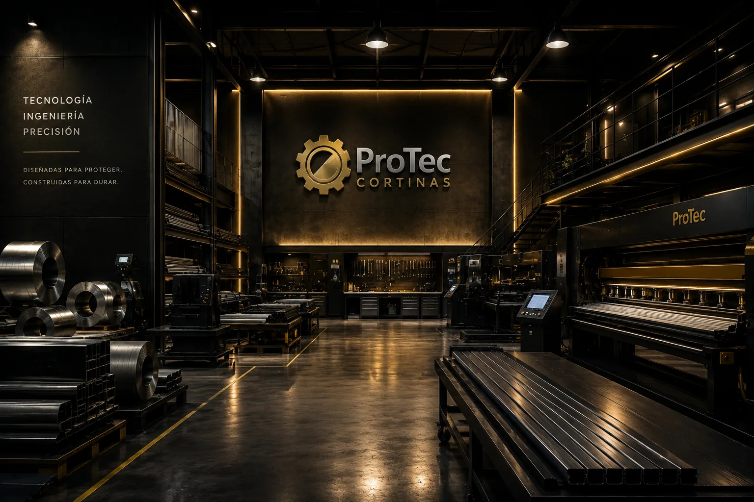 Interior de instalación de ProTec Cortinas